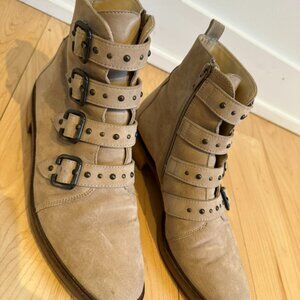 Paul Green "Anne" Suede Ankle Boots, Size 8